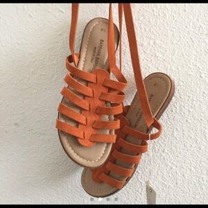 - Barbara Barbieri orange Genuine leather gladiator sandals 6.5